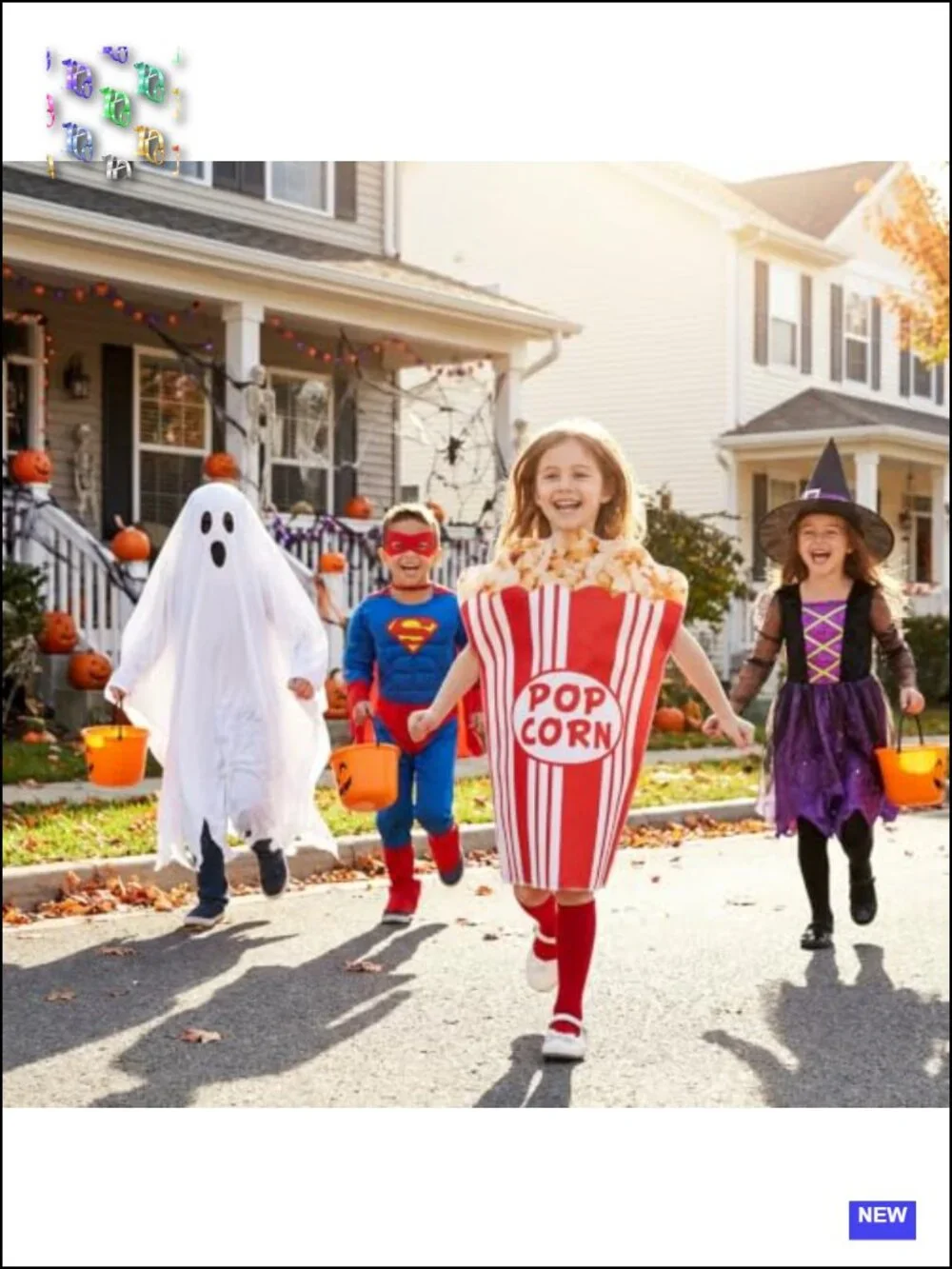 Popcorn Costume for Adults Kids Halloween Party Movie Night Funny